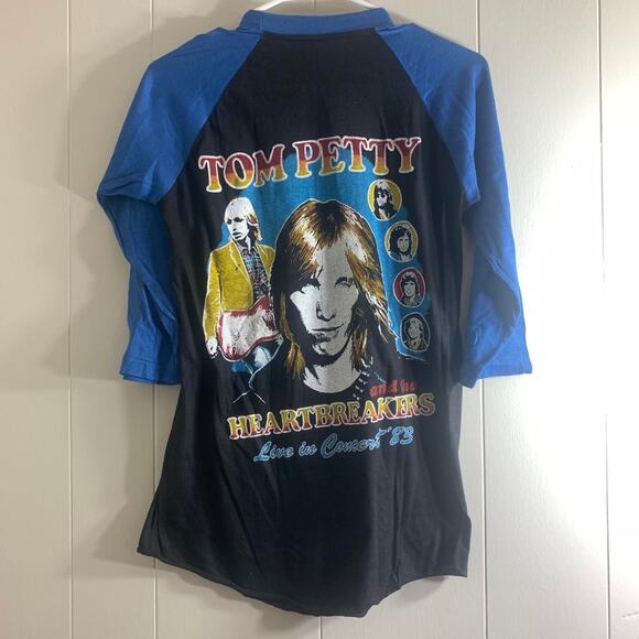 1983 TOM PETTY & THE HEARTBREAKERS double sided raglan 3/4 sleeve tee shirt L - Picture 7 of 8